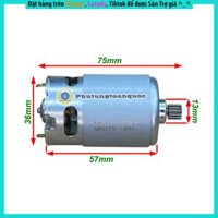 Motor 550 – 21v (14 răng) Sử Dụng Cho Máy Khoan, Bắt Vít, Bulong Pin