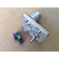 Motor giảm tốc 12v, 45 vòng/phút, bánh răng thép (Tặng Mạch Điều Chỉnh Tốc Độ)