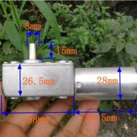 Motor Giảm Tốc Trục Vít 12V 20 Vòng 24v 40 vòng