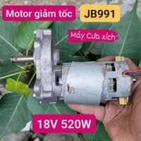 motor máy cưa xích, motor giảm tốc 12v ~18v, 500w tháo máy cưa xích ryobi, motor 991 9912 JB991