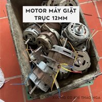 Motor Máy Giặt Cũ Chế Quạt Bão Công Nghiệp, Trục 12mm, Động Cơ Dây Đồng 100%, Chạy Bi
