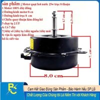 Motor quạt điều hoà quạt hơi nước 25w trục 8 ,3 tốc độ,quay ngược quay xuôi