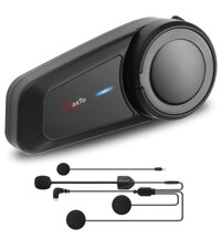 Motorcycle Bluetooth Headset Intercom, Maxto M2 Helmet Communication Systems for 6-Riders Pairing Range-1000meters with FM Radio, Waterproof,with V...