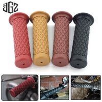 Motorcycle Hand Grips Handle Bar Grip Rubber Anti-Slip Cafe Racer Motorbike