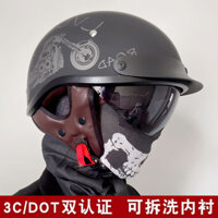 Motorcycle Scooter Helmet Male Harley Half Helmet Female Electric Scooter Helmet Motorcycle Summer Battery