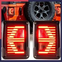 Motorlife 1 Cặp Đèn LED Đuôi Tròn Phanh Nhan Ngược Cho Jeep Wrangler JK Unlimited 2007‑2017 Phích Cắm US