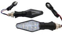 MotorToGo One Pair Black Flasher Free LED Blinkers Turn Signals for 2018 Ducati Multistrada 1260