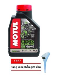 Motul Gold 3100 10W40 800ml tặng kèm phễu giót nhớt cán dài cao cấp nhớt xe máy số xe honda Winner Exciter Wave Sirus