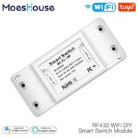 Mouehouse RF433 + WiFi DIY Smart Switch Module RF433 Remote Control for Smart Automation Smart Life/Tuya Work with Alexa