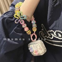 Moumou studio Tinh tế Công nghiệp nặng Handmade ins Dây điện thoại di động Dây đeo điện thoại di động Dây buộc kỹ thuật số Mặt dây chuyền sáng tạo