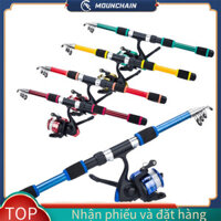 Mounchain Di Động 1.8m Kính Thiên Văn Cần Câu Cá 5.5: 1 Tỷ Lệ Bánh Răng Quay Câu Bộ Có Dây Câu Cá Dụng Cụ Câu Cá