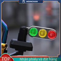 Mounchain Xe Máy Mini Đèn Giao Thông Mũ Bảo Hiểm Trang Trí Đèn Cảnh Báo Nhanh Tháo Rời Đi Đêm Đèn An Toàn