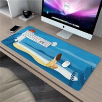 Mouse pad oversized simple personality literary boys and girls office games gaming thick waterproof computer desk pad