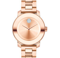 Movado Bold 3600086 Swiss Rose Gold Watch 36mm