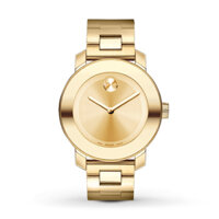 MOVADO BOLD CHAMPAGNE DIAL YELLOW GOLD STAINLESS STEEL WATCH 3600085, 36MM