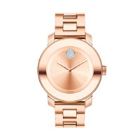 MOVADO BOLD ROSE GOLD-TONE BRACELET LADIES WATCH 3600086, 36MM