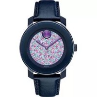 Movado Bold Swiss Navy Leather Watch 36mm