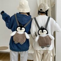 Moweikaidi Ba Lô Hình Thú Nhồi Bông Chim Cánh Cụt Xấu Xí Dễ Thương Phong Cách Hàn Quốc