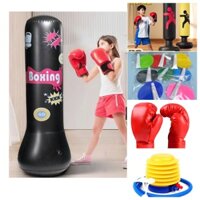 MowMow (Kèm bơm, keo vá) Trụ đấm bốc, Bao cát đấm bốc Boxing tự cân bằng dành cho trẻ em và người lớn