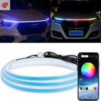 Mox Car Hood DRL Đèn chạy ban ngày RGB Dải đèn khí quyển Bộ phận ngoại thất chống nước cho ô tô Đèn pha trang trí xung quanh VN