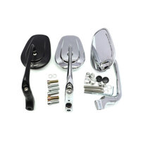 Moxin Sửa Đổi Gương Chiếu Hậu Xe Máy Đa Năng Tay Cầm Gương Kép Retro Hình Bầu Dục Xe Tay Ga Lớn Quan Sát Trường Phản Quang Sản Phẩm Chất Lượng Cao Sản Phẩm Nhà Máy Sản Phẩm