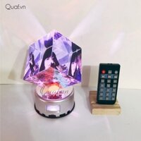[MP3] Pha lê lập phương in hình ELATO MUSIC MP3 (đế sạc, đèn led, tự xoay, có khe cắm thẻ nhớ)