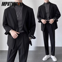 MPATHW Áo khoác nam , áo khoác mỏng đơn giản màu trơn phong cách Hàn Quốc thời trang