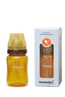 Bình sữa cổ rộng MummyBee Nano Silver 260ml