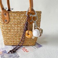 Mpjow Handmade Bóng Chày Cá Tính Móc Khóa Sáng Tạo Đơn Giản Tự Làm Dây Mặt Dây Chuyền Nước Alkaline Bánh Mì sels Hợp Thời Trang Phụ Kiện Tốt