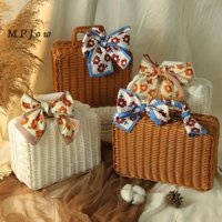 Mpjow Vintage Giả Mây Mỹ Phẩm Bảo Quản Vali Trang Trí Đạo Cụ Vali Ngày Lễ Hộp Quà Tặng Dung Tích Lớn Du Lịch Thiết Thực Tốt