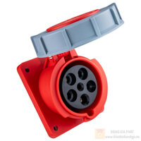 MPN-4352 - Ổ cắm công nghiệp 3 pha MPE loại cố định bắt trên bảng điện loại xéo 63A 318-415V 3P+N+E IP67