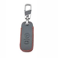 MPOQZI Motor Leather Key Shell Case Cover,Fit for Honda PCX 150 Hybrid X-ADV SH125 Scoopy Forza 125 SH300 2 Button Key