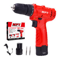 MPT 12V Rechargable Li-ion Cordless Drill Power Dirll 18+1 Torque Cordless Electric Drill Set LED Lighting Screw Driver