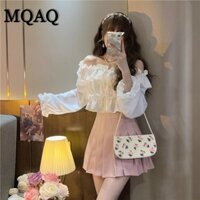 Mqaq thuần khiết khao khát người đàn ông nhỏ đa năng khoe vai chữ cao và mỏng váy ngắn màu hồng