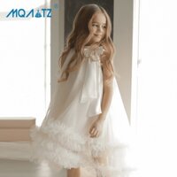 Mqatz Đầm Công Chúa Dự Tiệc Đính Nơ Xinh Xắn Cho Bé Gái 3-8 Tuổi t5550