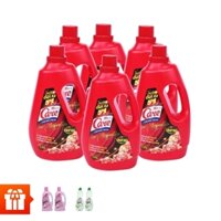 MR. CARE - Bộ 6 can nước giặt xả 5in1 hương majestic 2.4kg + 2 chai rửa chén thiên nhiên 750g + 2 chai lau sàn Baby Charming 1L