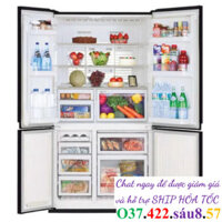 MR-LA72ER-GBK-V -Tủ lạnh Mitsubishi  MR-LA72ER-GBK-V  580 lít 4 cửa Inverter Bảng điều khiển bên ngoài-giao miễn phí