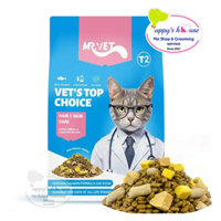 Mr. Vet (T2) Hair & Skin Care – Hạt có topping cho mèo, chăm sóc da – lông (Túi 1kg)