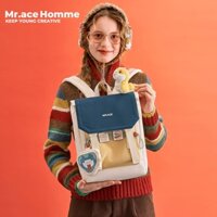 Mr.ace Homme 2025 Ba lô nhỏ dễ thương Túi đi học nhẹ dành cho nữ Túi hợp thời trang