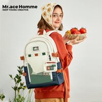 Mr.ace Homme Thời trang ba lô giản dị túi cô gái học sinh trung học công suất lớn trường túi
