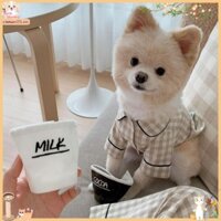 Mrbunny Đồ Ngủ Cho Thú Cưng Kẻ Sọc Bông Móc Và Vòng Đóng Bộ Chó Có Túi Sau Con Mèo Xuân Hè