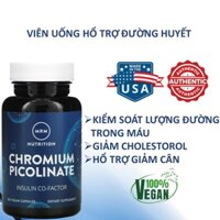 MRM- Vegan Chromium Picolinate-Viên uống Bổ Sung Khoáng Chất Crom Thuần Chay Hổ Trợ Đường Huyết