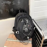 Mr.puffer Ba Lô Đi Học / Du Lịch Sức Chứa Lớn Phong Cách Phương Tây Đơn Giản Cho Nữ Sinh Trung Học