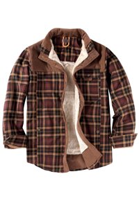Mr.Stream Men's Outdoor Casual Vintage Long Sleeve Plaid Flannel Button Down Shirt Jacket