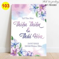 MS 103 - Bảng Welcome trang trí đám cưới