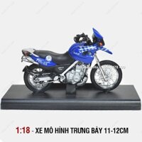 MS: 8762 - XE MÔ HÌNH TỈ LỆ 1:18 -  MOTO ĐƯỜNG TRƯỜNG GS650 - WELLY - XANH