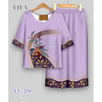 [MS05] Đồ Bộ Cho Mẹ Quý Bà Trung Niên Nữ_Thiết Kế Lụa Latin Cao Cấp In 3D Sắc Sảo Sang Trọng Quý Phái