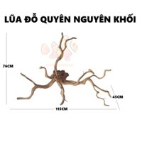 MS15 - BỘ LŨA GỖ ĐỖ QUYÊN NGUYÊN KHỐI TRANG TRÍ BỂ CÁ