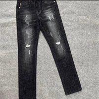 MS.16 QUẦN JEANS NAM XÁM ĐEN CÓ RÁCH