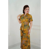 MS30,SÉT ĐỒ BỘ TRUNG NIÊN CÁCH ĐIỆU,ĐỒ BỘ CHO MẸ, BÀ, ÁO KIỂU ,QUẦN ỐNG RỘNG,CẤT LỤA NHẬP CAO CẤP MANILA SHOP